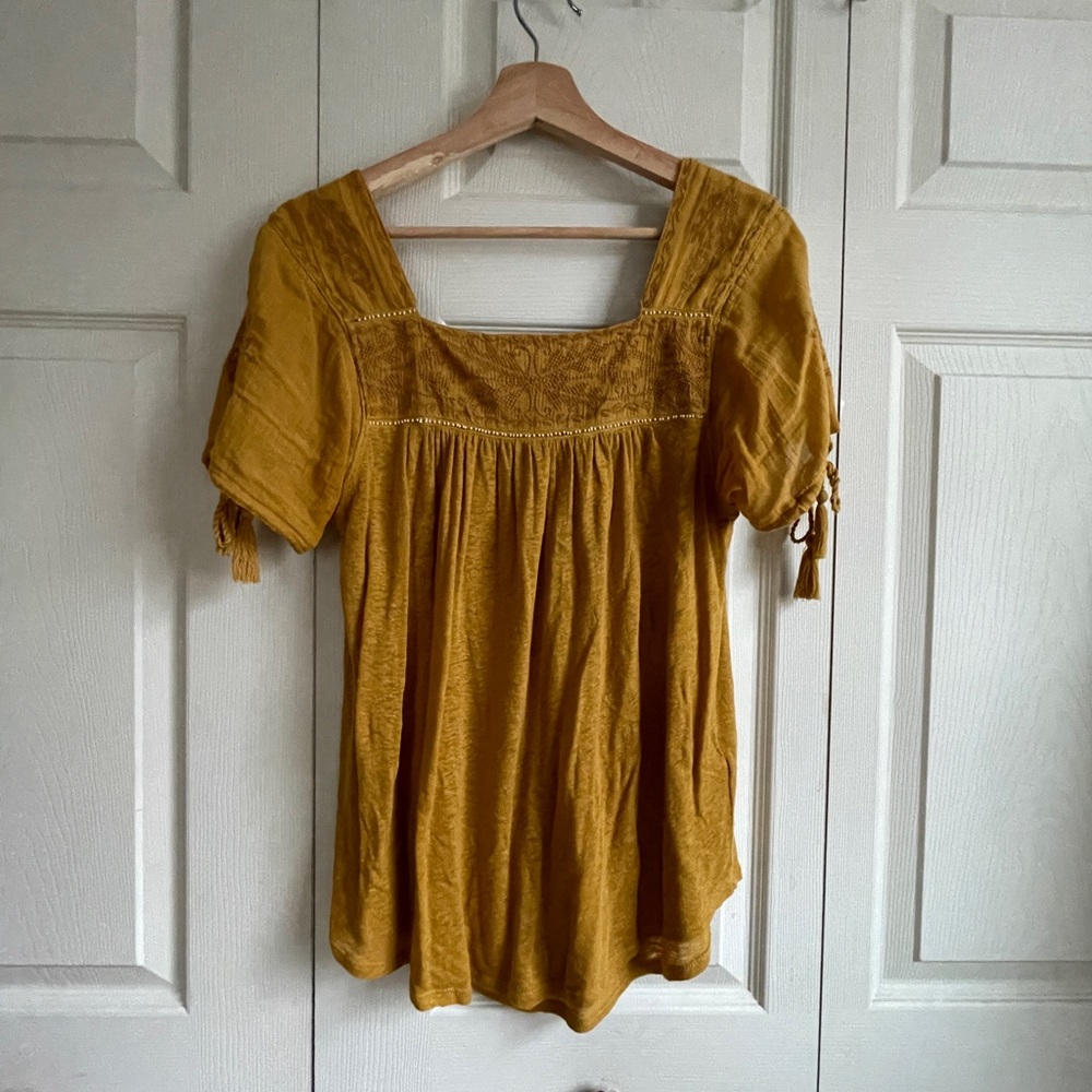 Lucky Brand Mustard yellow Blouse